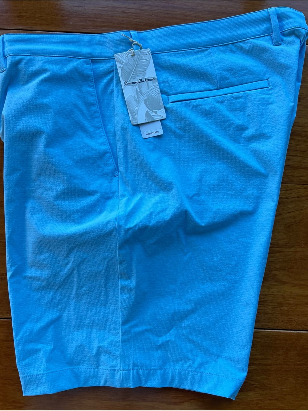 Tommy Bahama Mens Chip Shot Performance Shorts 42 X 9 Chambray Blue $110 NWT
